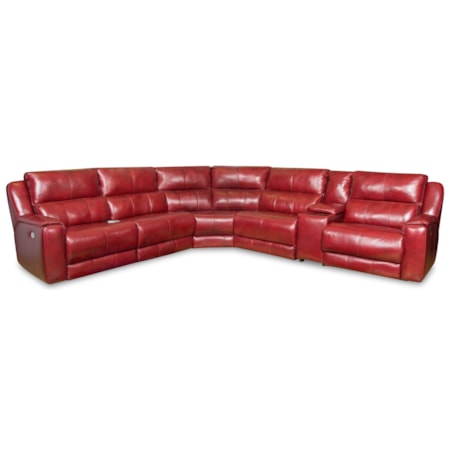 Power Reclining Sectional with USB Ports