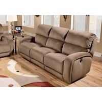 Casual Power Headrest Reclining Sofa with 2 Pillows