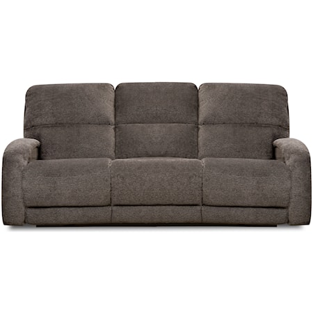 Casual Power Headrest Reclining Sofa with 2 Pillows