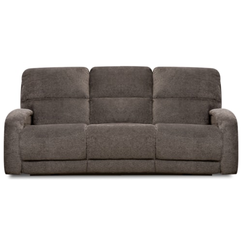 Casual Power Headrest Reclining Sofa with 2 Pillows
