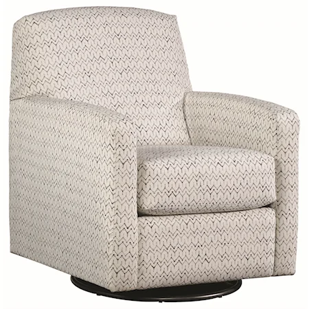 Contemporary Swivel Glider with Track Arms