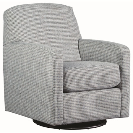 Contemporary Swivel Glider with Track Arms
