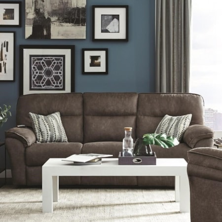 Casual Power Plus Double Reclining Sofa with Dropdown Table