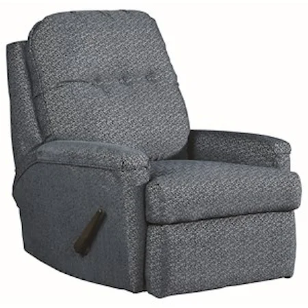 Swivel Rocker Recliner with Tufted Back