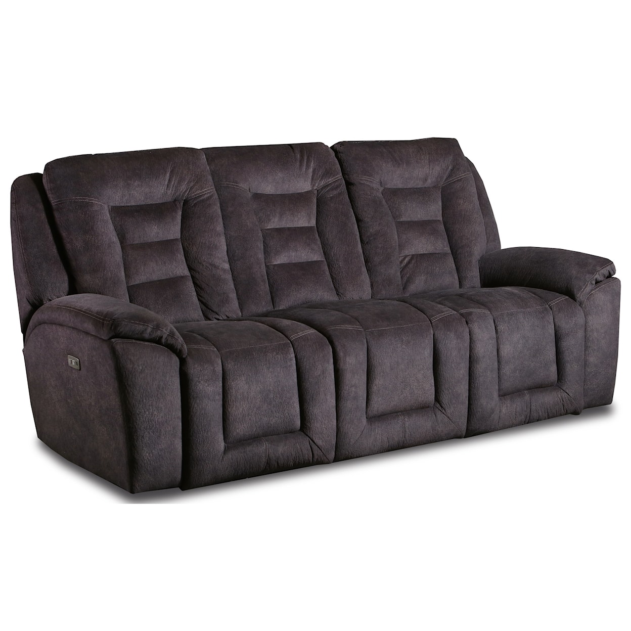 Southern Motion Grid Iron Zero Gravity Power Headrest Reclining Sofa