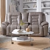 Southern Motion Grid Iron Power Headrest Reclining Sofa w/ Console