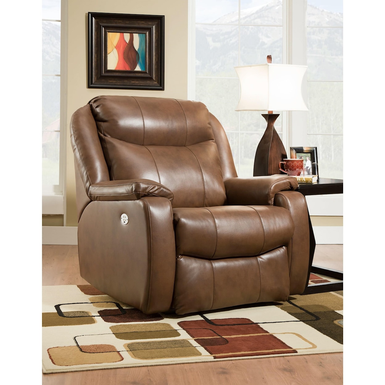 Design2Recline Hercules Power Headrest Big Man's Recliner w/ SoCozi