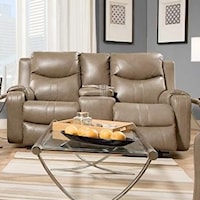 Double Reclining Sofa with Console