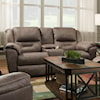 Southern Motion Pandora Double Rec. Console Sofa with Power Headrest