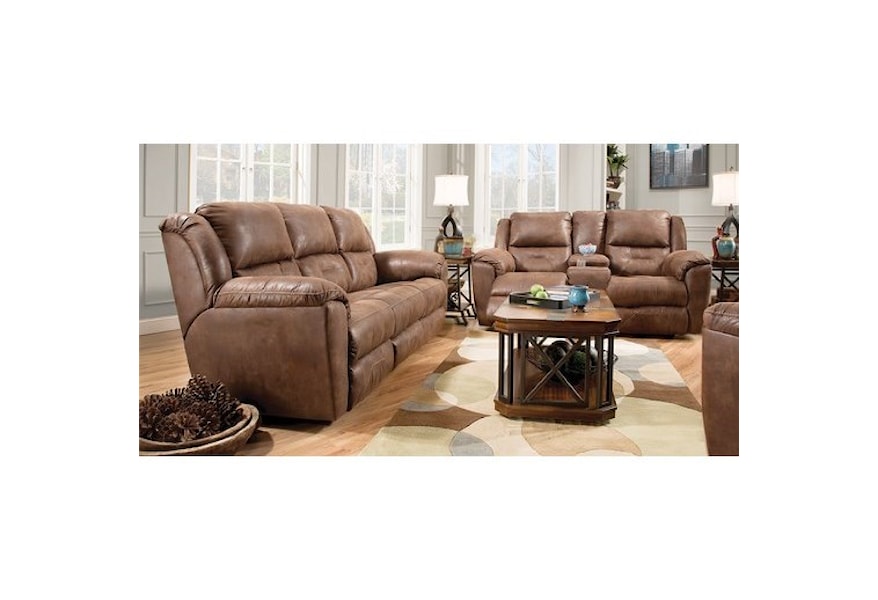 Motion Pandora 751-61P Brown-751 Reclining Sofa with Seats Recline and Power Headrests | Home Furnishings Direct | Reclining Sofa