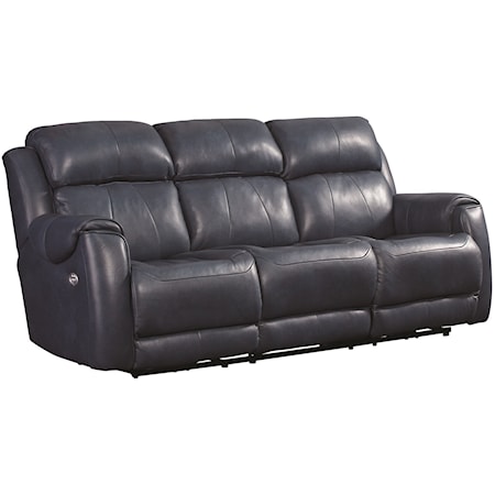 Casual Power Double Reclining Sofa with Power Headrests