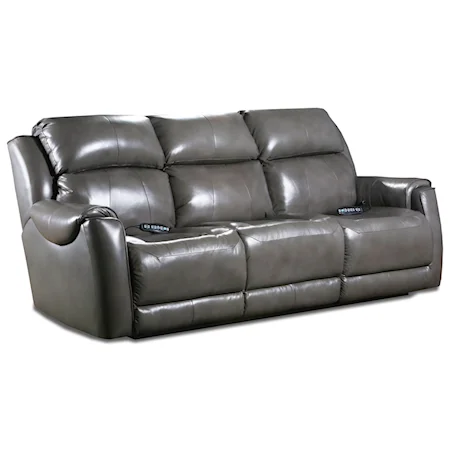 Casual Power Headrest Double Reclining Sofa with SoCozi Massage