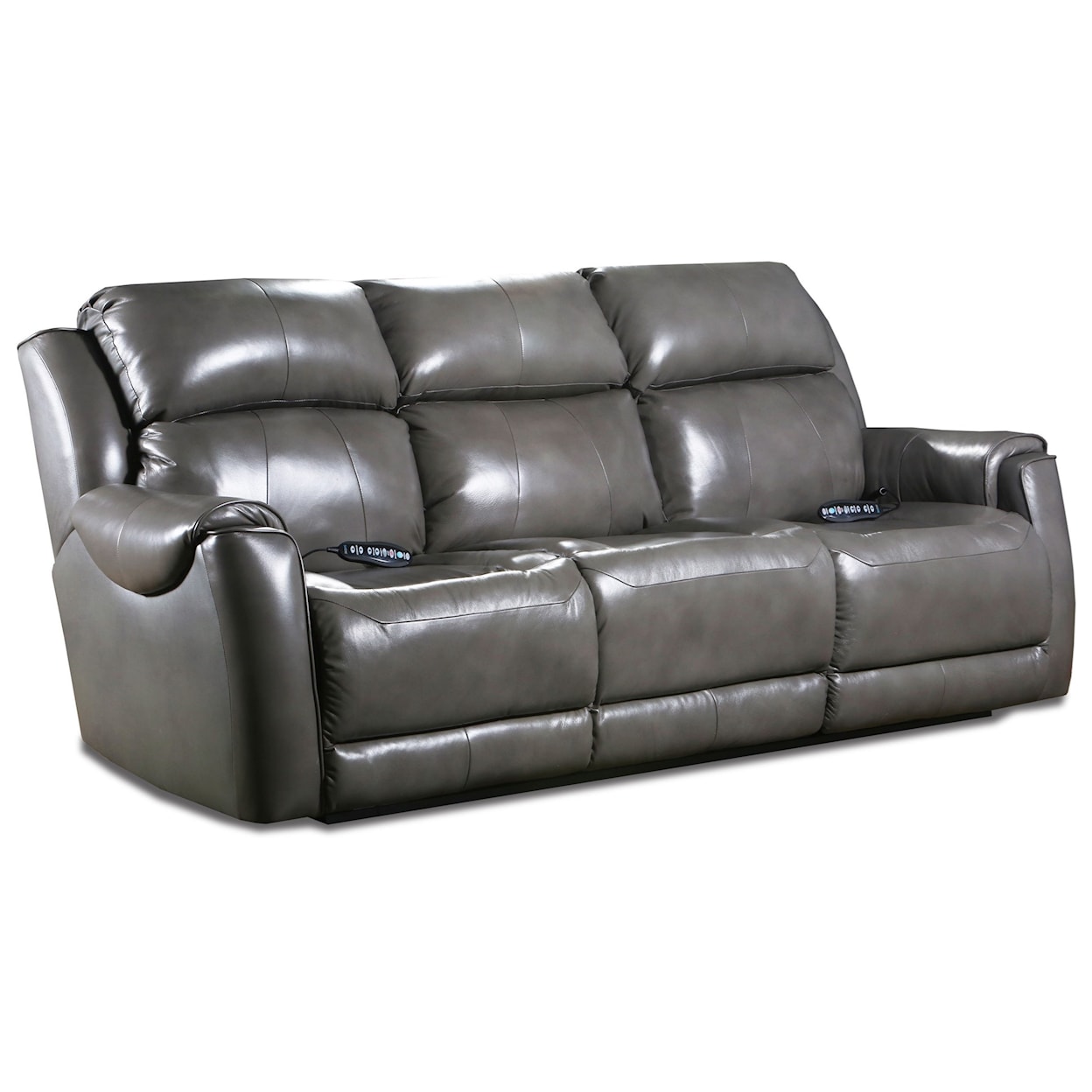 Design2Recline Safe Bet Power Headrest Double Reclining Sofa SoCozi