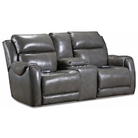 Casual Power Headrest Reclining Loveseat with Console and SoCozi Technology