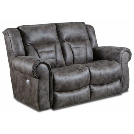 Casual Double Reclining Power Headrest Loveseat with SoCozi Technology