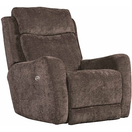Transitional Wall Hugger Recliner with Pad-Over-Chaise Seating
