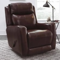 Transitional Rocker Recliner with Pad-Over-Chaise Seating