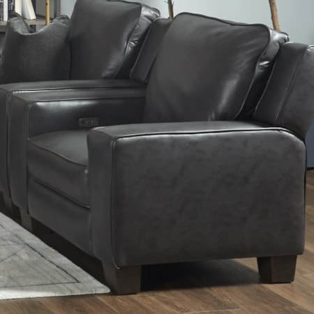 Transitional Power Headrest High Leg Recliner with USB Port
