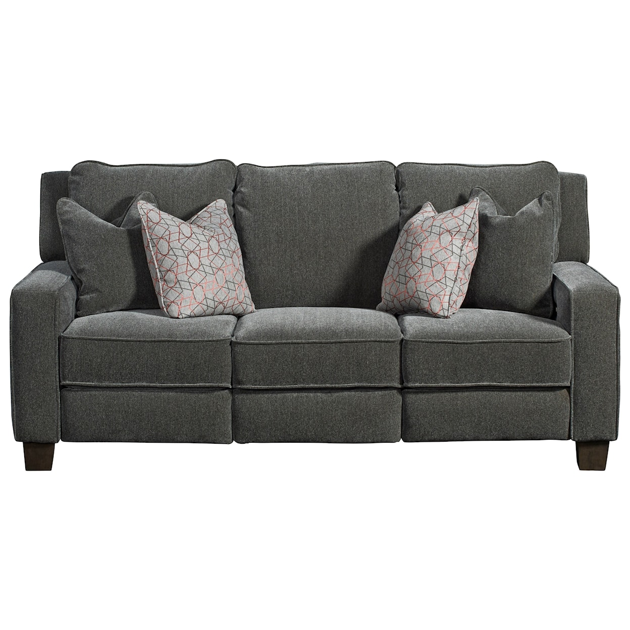 Design2Recline West End Double Reclining Power Sofa with Pillows