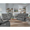 Design2Recline Wild Card Power Headrest Loveseat w/ Console With Cuph