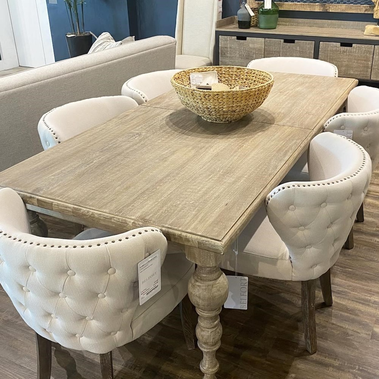 Southern Sky Home Bristol V350-17+M3241-38-136 LINEN x6 Bristol Table ...