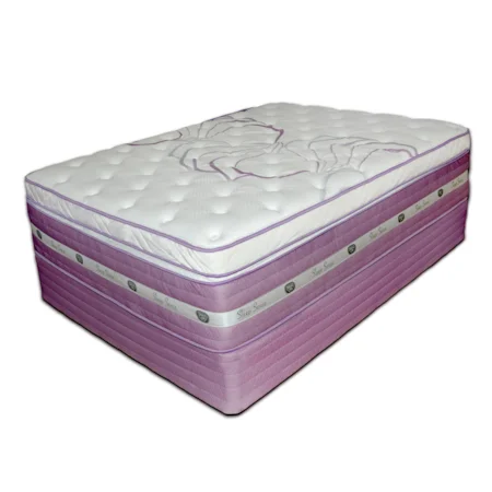 Full 16" Hybrid Box Top Mattress and Amish Wood Eco-Base Foundation