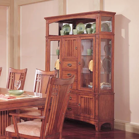 Two Piece Curio China Cabinet