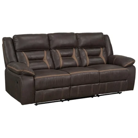 Casual Power Reclining Sofa with Drop Down Center