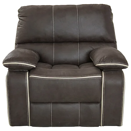 Lay-Flat Recliner with Contrasting Top Stitching