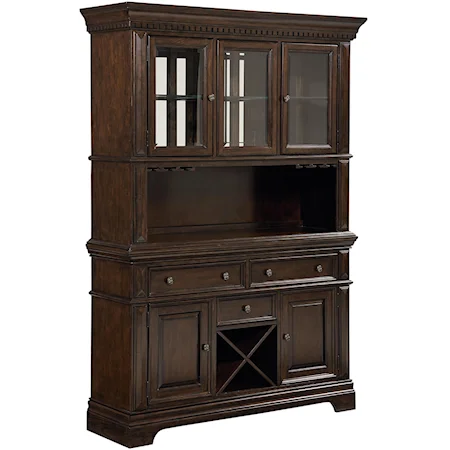 Buffet & Hutch with Wine Storage Features