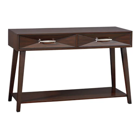 Contemporary 2 Drawer 1 Shelf Console Table