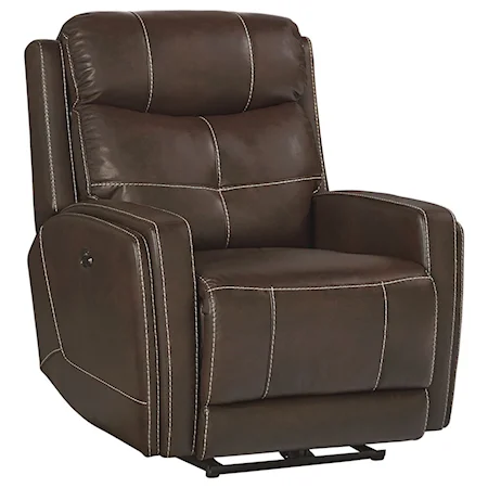 Performance Fabric Glider Recliner with Topstitching