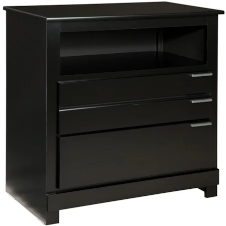 TV Chest with 2 Drawers and Storage Compartment