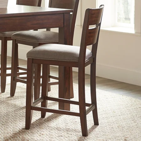 Casual Counter Height Dining Chair with Upholstered Seat 2-Pack