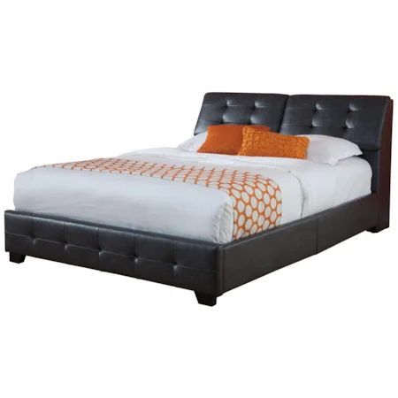 Queen Upholstered Storage Bed with Deep Button Tufting