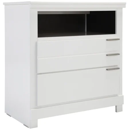 TV Chest with 2 Drawers and Storage Compartment