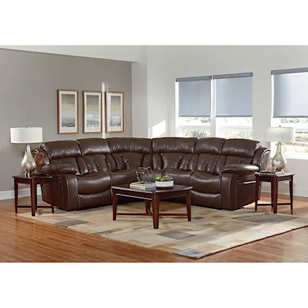 Reclining Sectional Sofa with Pillow Arms