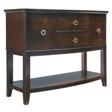 2 Drawer Sideboard with 2 Doors and Bottom Shelf