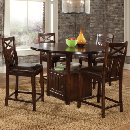 5 Piece Counter Height Table and Chair Set