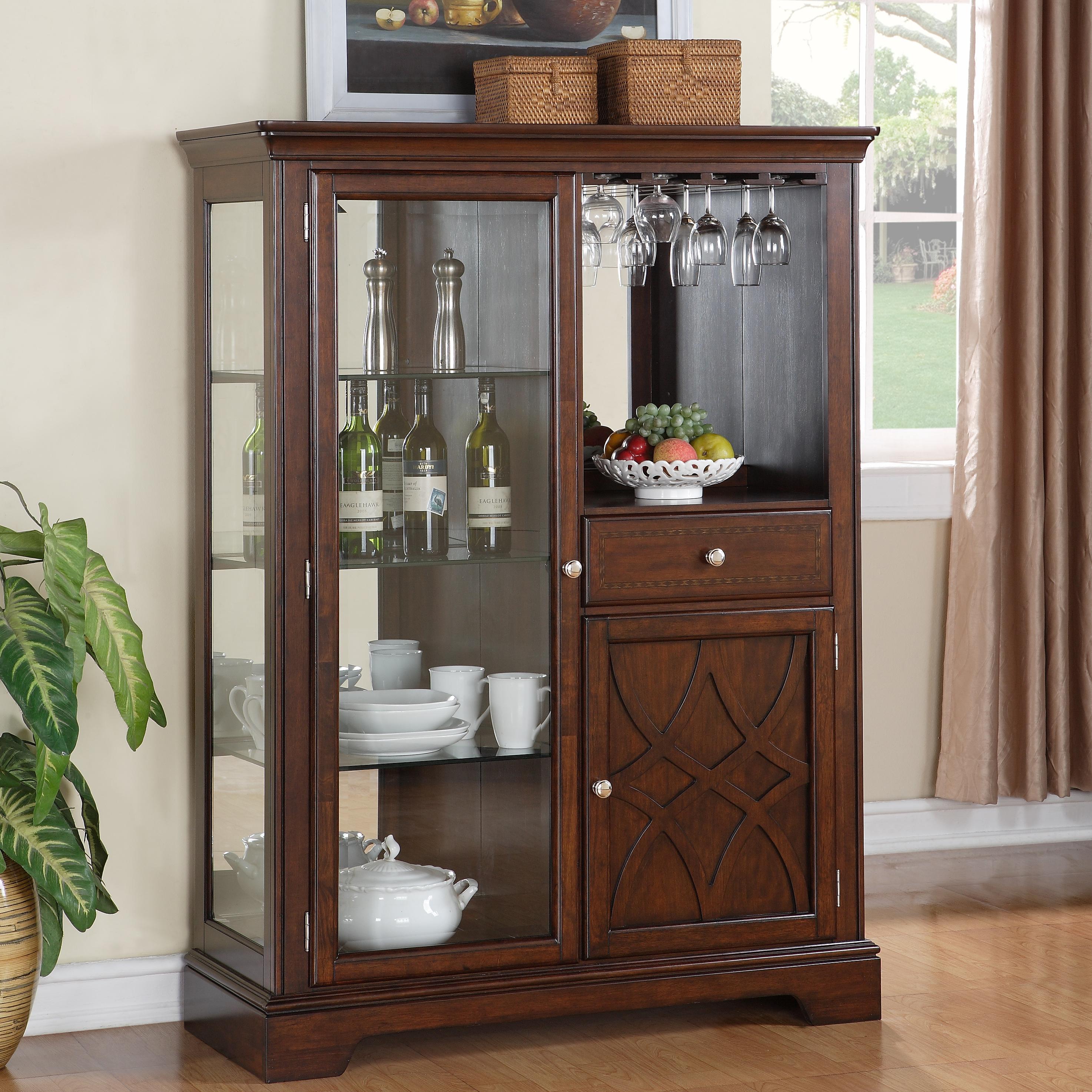 & Cupboards Tall with Glass Door Furniture Corner