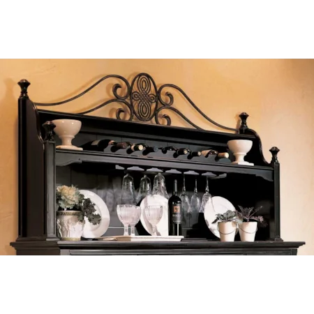 Distressed Painted Tasting Server Wine Rack
