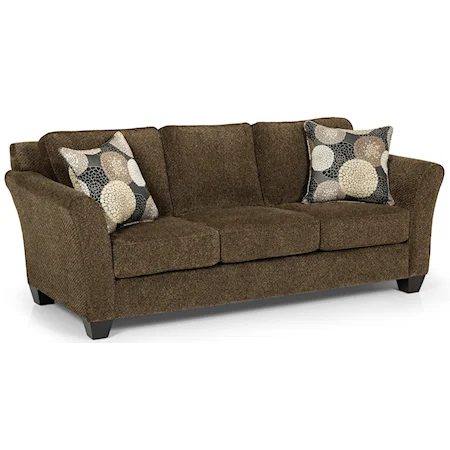 Contemporary Gel Sleeper Sofa with Flared Arms