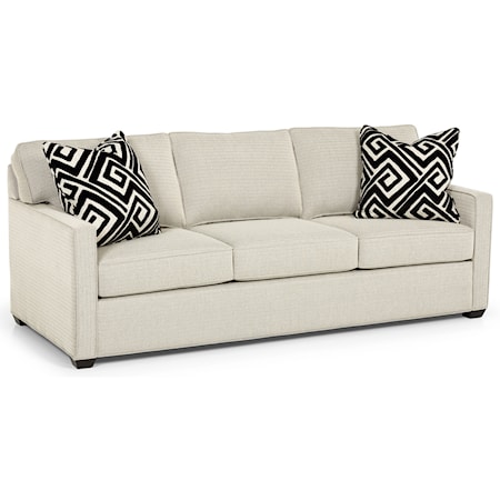 Contemporary Queen Gel Sleeper Sofa with Track Arms