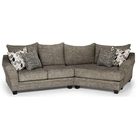 Casual Sectional Sofa with Cuddler