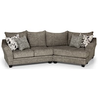 Casual Sectional Sofa with Cuddler