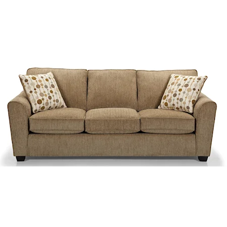 Casual Standard Sofa with Rounded Flair Arms
