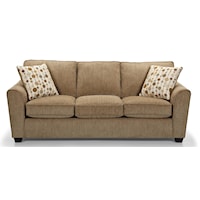 Casual Queen Gel Sleeper Sofa with Rounded Flair Arms