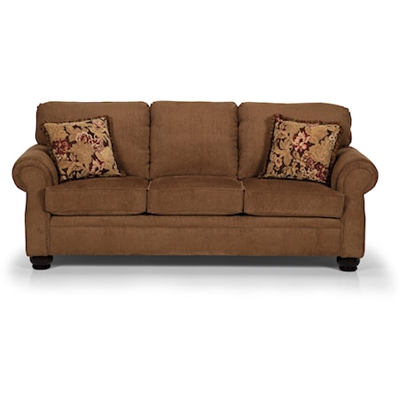 Queen Basic Sleeper Sofa with Rolled Arms