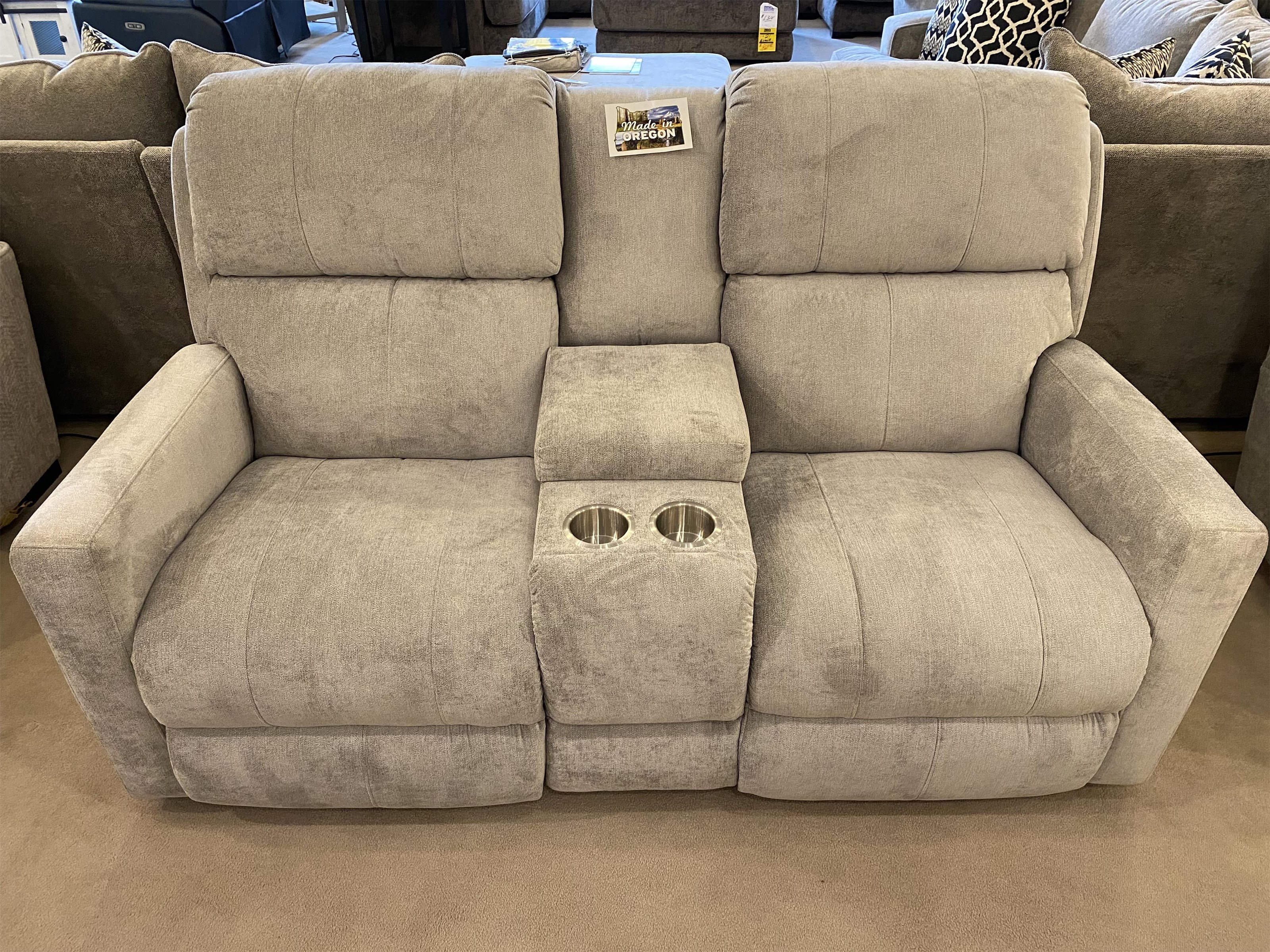 Stanton power outlet reclining loveseat