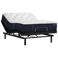 King 14" Cushion Luxury Firm Premium Pocketed Coil Mattress and 2pc Horizontal King Ergomotion Inhance Power Base